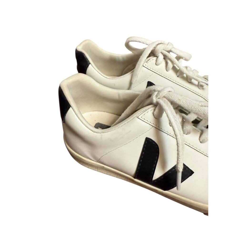 Veja Esplar White Low Top Leather Lace Up Sporty Track Sneakers Women’s Size 8 - Picture 4 of 10